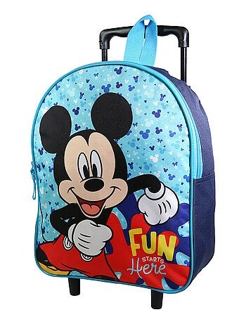 BAGTROTTER Sac à dos à roulettes 31 cm maternelle Disney Mickey Bleu