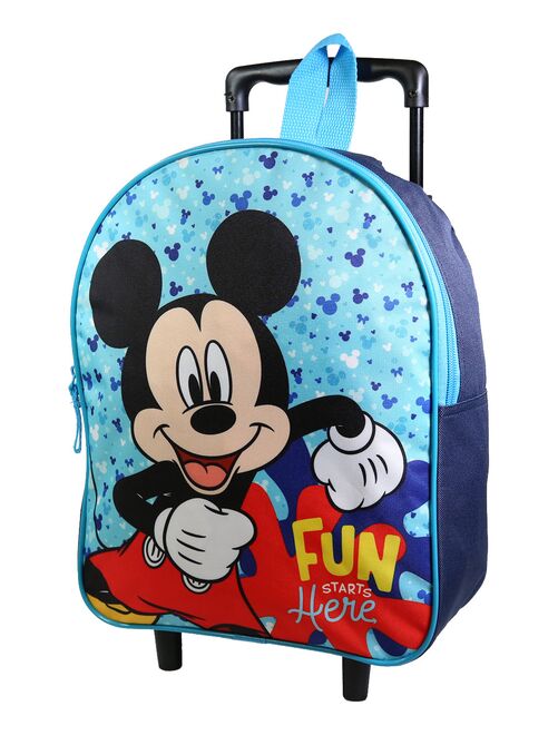 BAGTROTTER Sac à dos à roulettes 31 cm maternelle Disney Mickey Bleu - Kiabi