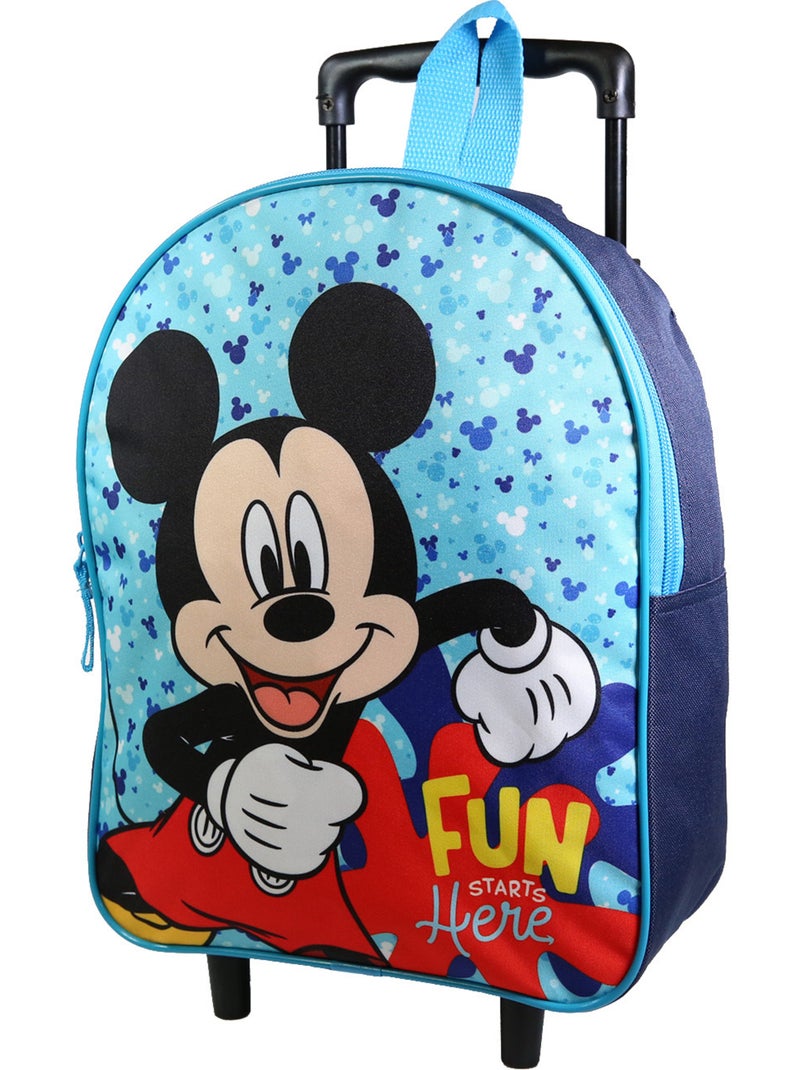BAGTROTTER Sac à dos à roulettes 31 cm maternelle Disney Mickey Bleu Bleu - Kiabi