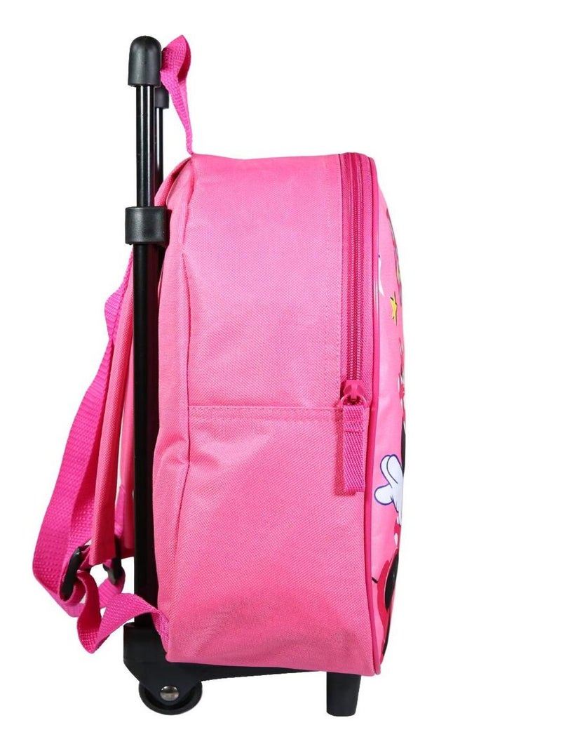 BAGTROTTER Sac à dos à roulettes 31 cm maternelle Disney Minnie Rose Fun Rose - Kiabi