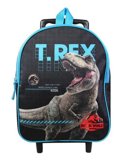 BAGTROTTER Sac à dos à roulettes 31 cm maternelle Jurassic World Noir T-Rex - Kiabi