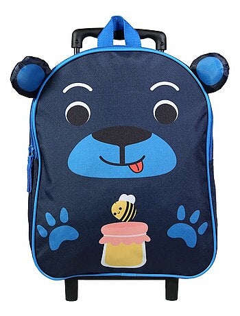 BAGTROTTER Sac à dos à roulettes 31 cm maternelle Kids Bleu Ours