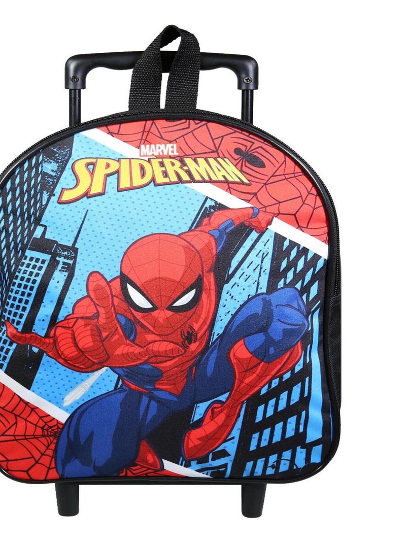 BAGTROTTER Sac à dos à roulettes 31 cm maternelle Spider-Man Bleu Skyscrapers Bleu - Kiabi