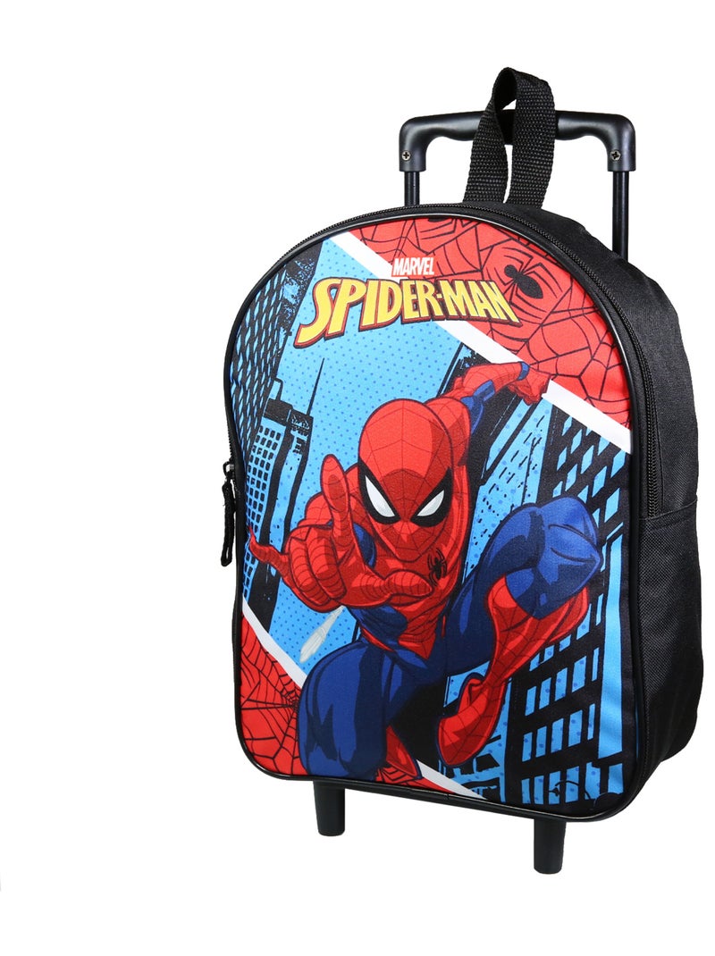 BAGTROTTER Sac à dos à roulettes 31 cm maternelle Spiderman Bleu Skyscrapers Bleu - Kiabi