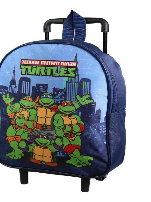 BAGTROTTER Sac à dos à roulettes 31 cm maternelle Tortues Ninja Bleu - Kiabi