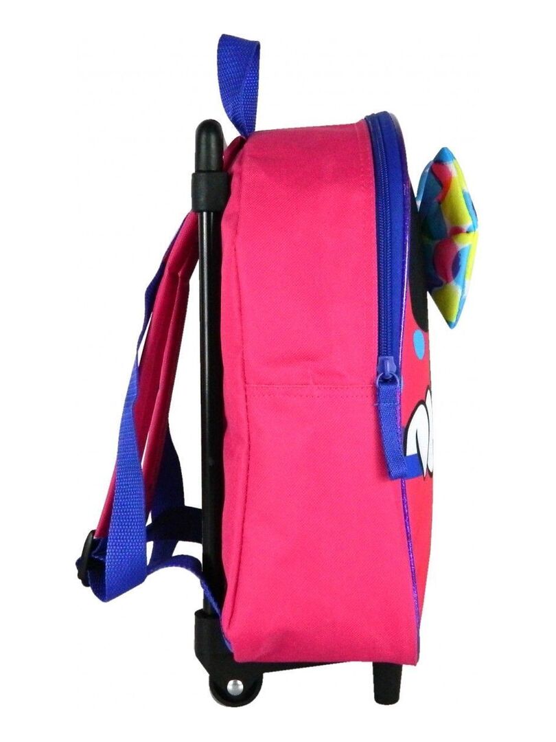 BAGTROTTER Sac à Dos à roulettes 31 cm Minnie Disney Rose avec noeud en 3D Rose - Kiabi