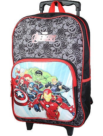 BAGTROTTER Sac à dos à roulettes 41 cm Marvel Avengers Noir