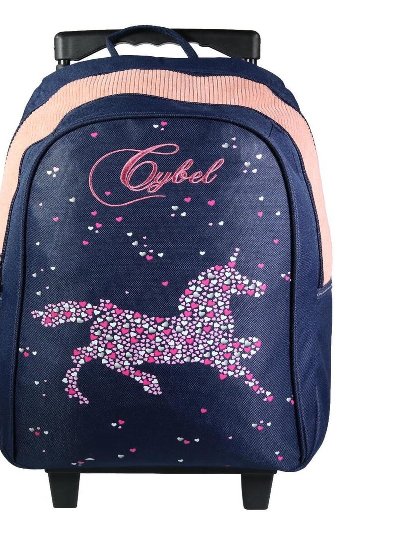 BAGTROTTER Sac à dos à roulettes 45 cm Cybel Cheval Licorne Bleu Bleu - Kiabi