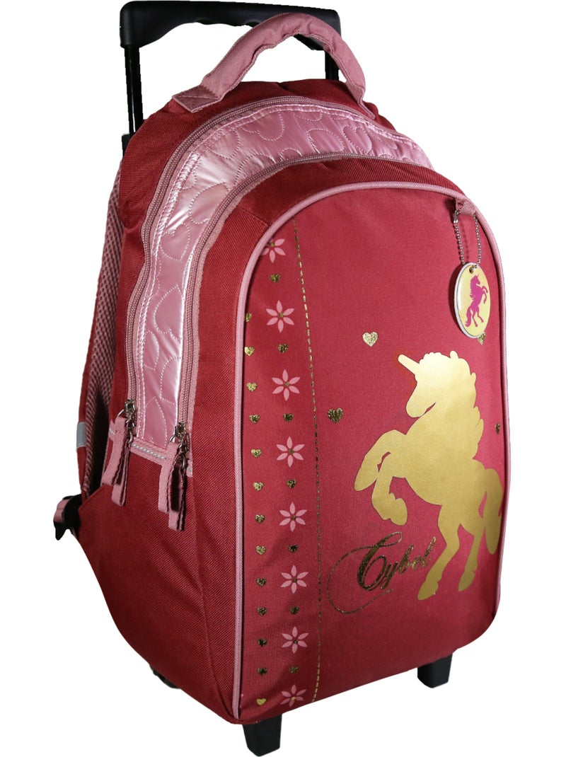 Bagtrotter Sac à dos à roulettes Cybel Rose Rose - Kiabi