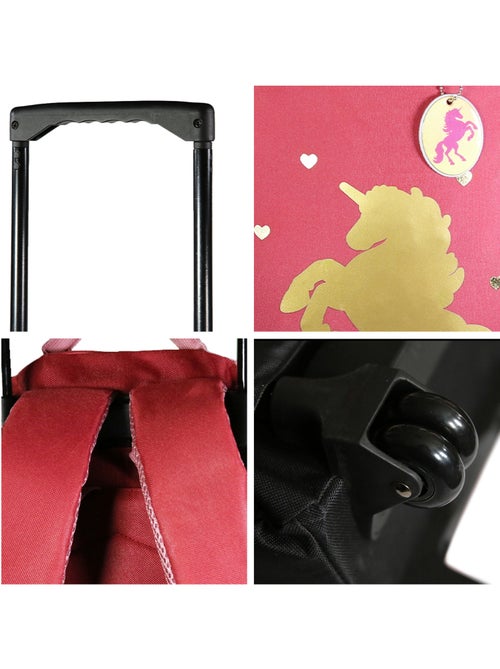 Bagtrotter Sac à dos à roulettes Cybel Rose - Kiabi