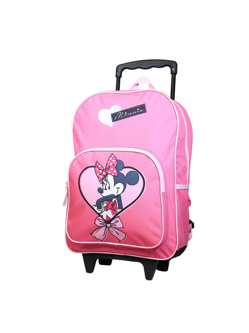BAGTROTTER Sac à dos à roulettes Disney Minnie Noeud Rose Rose - Kiabi