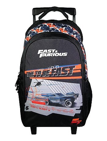 BAGTROTTER Sac à dos à roulettes Fast And Furious Noir