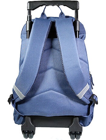 BAGTROTTER Sac à dos à roulettes Lili Lou 3 chats Bleu