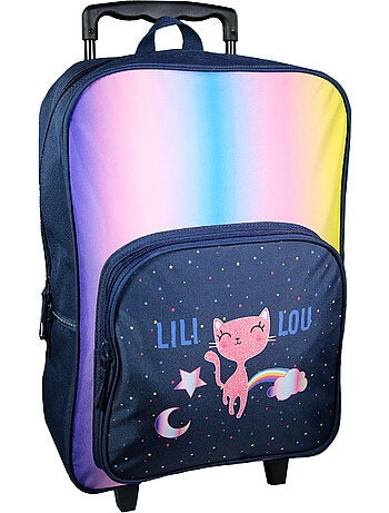 BAGTROTTER Sac à dos à roulettes Lili Lou Bleu