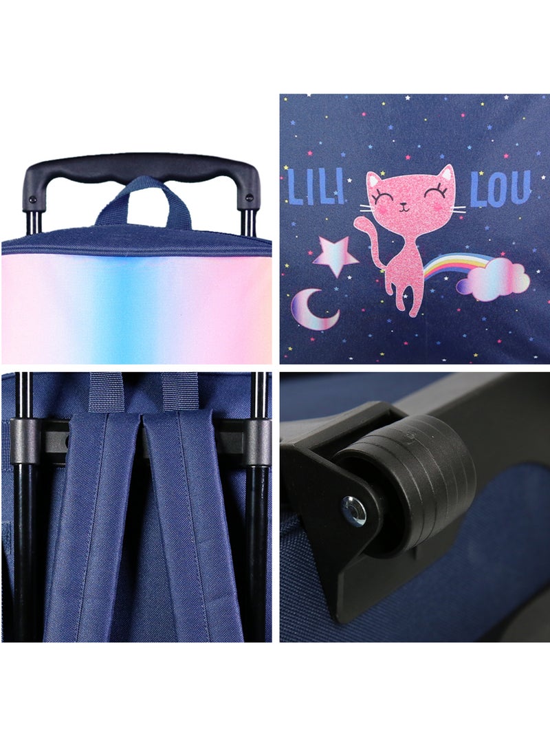 BAGTROTTER Sac à dos à roulettes Lili Lou Bleu Bleu - Kiabi