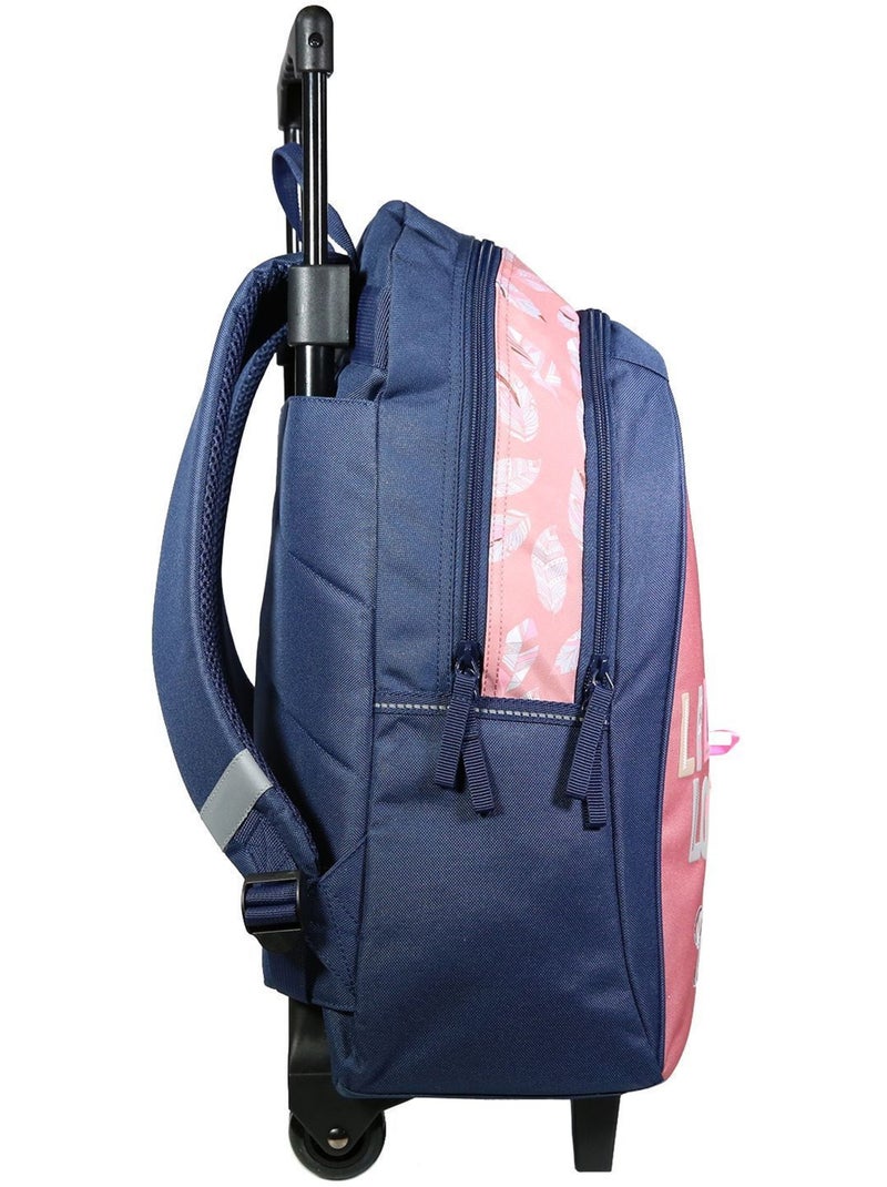 BAGTROTTER Sac à dos à roulettes Lili Lou Chat Rose Rose - Kiabi