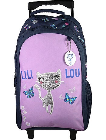 BAGTROTTER Sac à dos à roulettes Lili Lou Violet