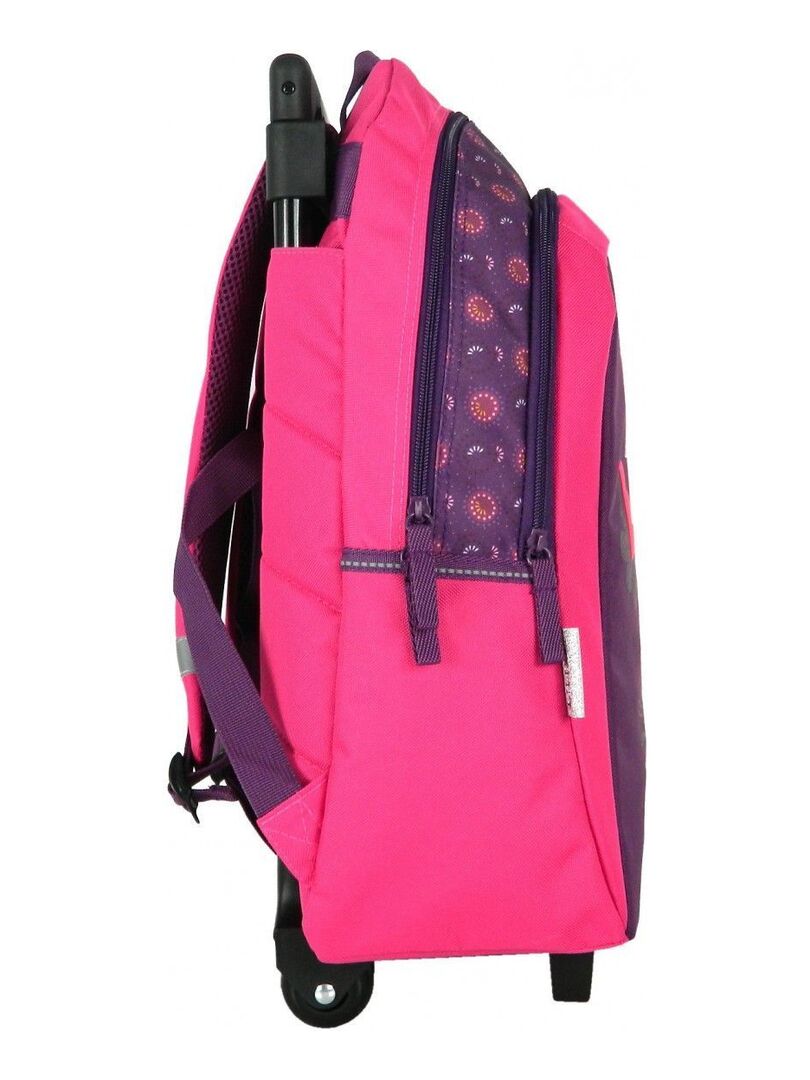 BAGTROTTER Sac à dos à roulettes Lililou Chat Prune Violet - Kiabi
