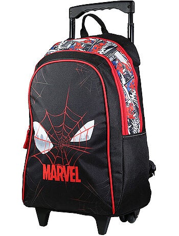 BAGTROTTER Sac à dos à roulettes Marvel Spider-Man Noir