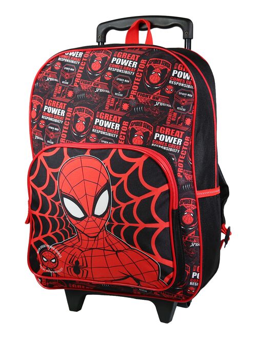 BAGTROTTER Sac à dos à roulettes Marvel Spider-Man Noir Toile d'araignée - Kiabi