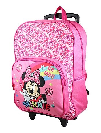 BAGTROTTER Sac à dos à roulettes Minnie So Cool Rose
