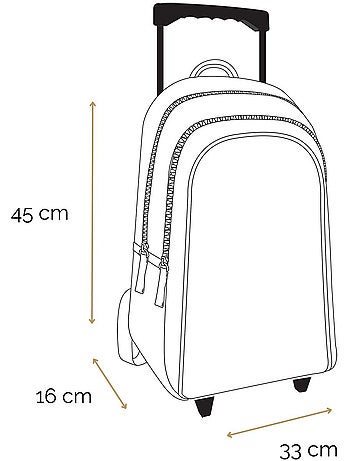 BAGTROTTER Sac à dos à roulettes Offshore Beige Van & Surf