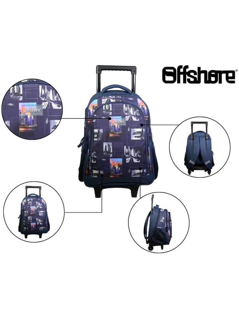 BAGTROTTER Sac à dos à roulettes Offshore City Ville Bleu Bleu - Kiabi