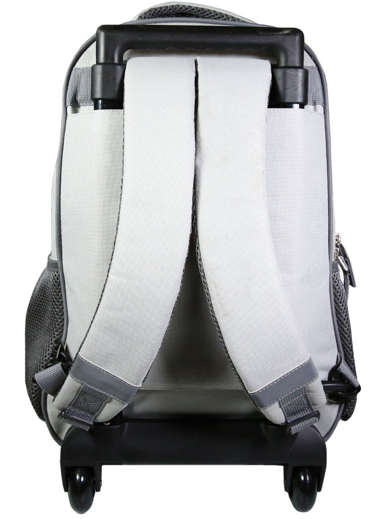 BAGTROTTER Sac à dos à roulettes Offshore Grise Fleurs Beige - Kiabi