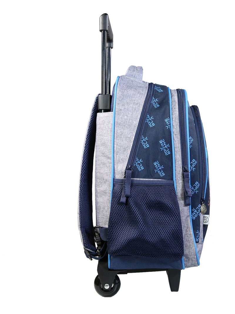 Bagtrotter Sac à dos à roulettes Poivre Blanc Bleu Bleu - Kiabi