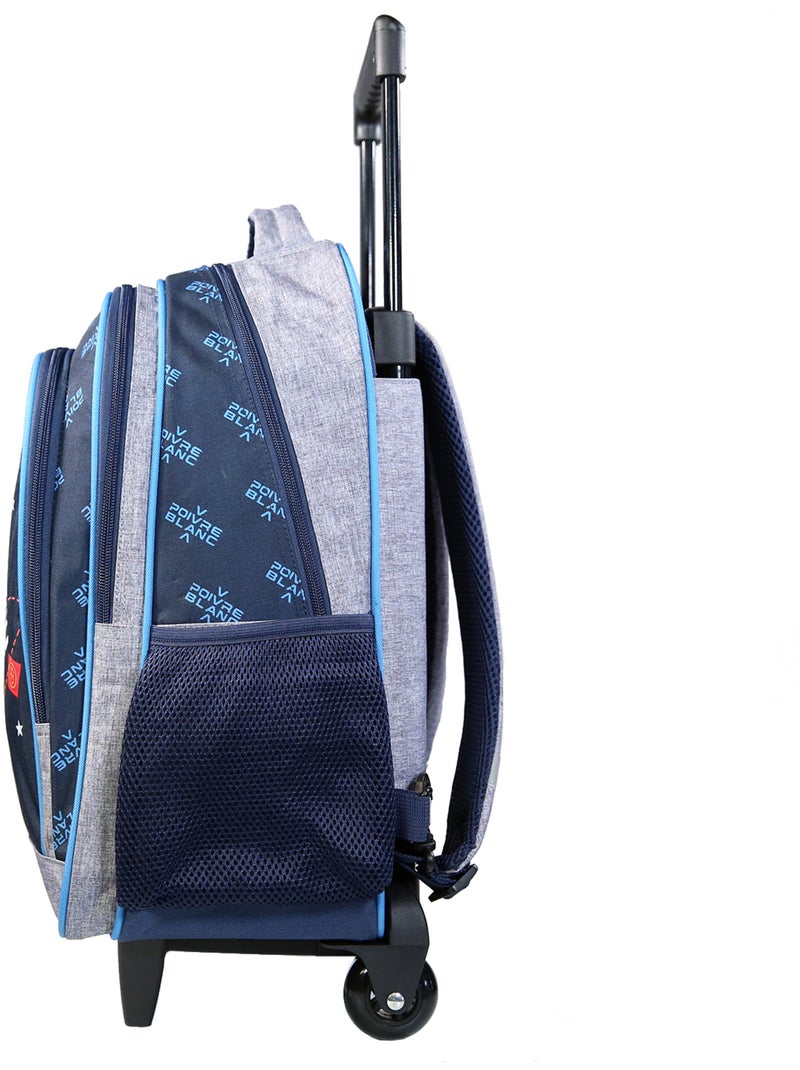 Bagtrotter Sac à dos à roulettes Poivre Blanc Bleu Bleu - Kiabi