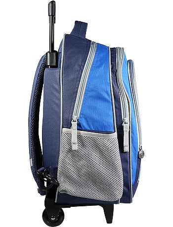 BAGTROTTER Sac à dos à roulettes Poivre Blanc Bleu Skateur