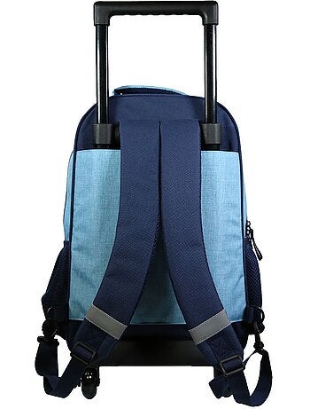 BAGTROTTER Sac à dos à roulettes Poivre Blanc Robots Orange