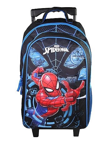 BAGTROTTER Sac à dos à roulettes Spiderman Bleu