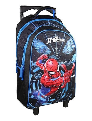 BAGTROTTER Sac à dos à roulettes Spiderman Bleu