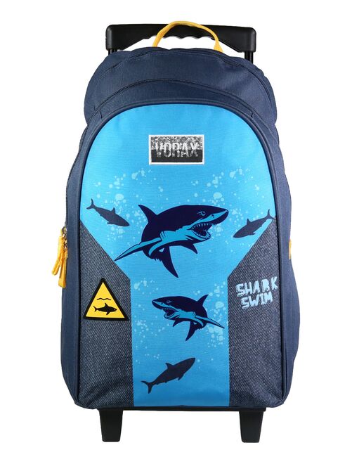 BAGTROTTER Sac à dos à roulettes Vorax Bleu Requins - Kiabi