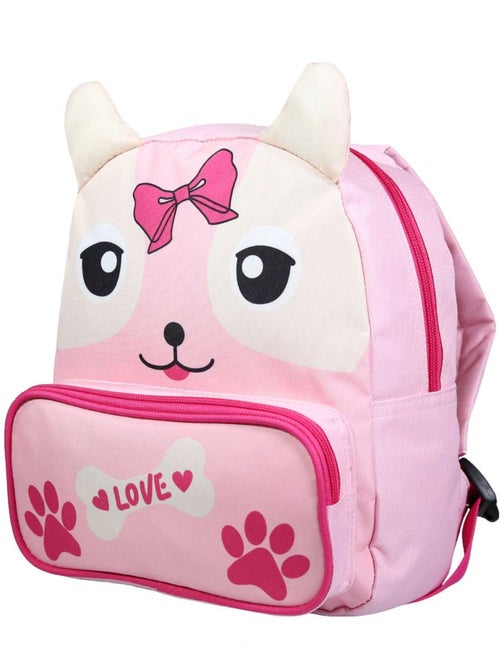 BAGTROTTER Sac à dos gouter 26 cm maternelle Kids Rose Chiot - Kiabi
