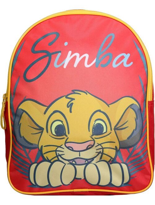 BAGTROTTER Sac à dos gouter maternelle 31 cm Disney Le Roi Lion Simba Rouge - Kiabi