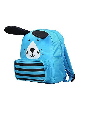 BAGTROTTER Sac à dos gouter maternelle 3D Chien Kids Bleu