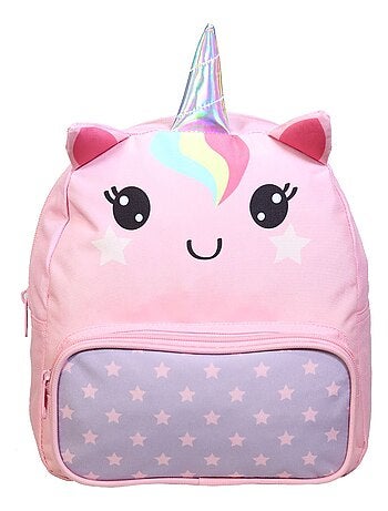 BAGTROTTER Sac à dos gouter maternelle 3D Licorne Kids Rose