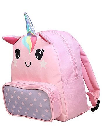 BAGTROTTER Sac à dos gouter maternelle 3D Licorne Kids Rose