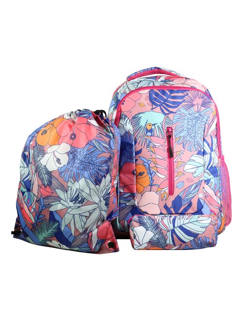 BAGTROTTER Set de sac à dos, sac gym et trousse Bagtrotter Multicolore Exotique - Kiabi