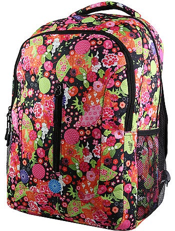 BAGTROTTER Set de sac à dos, sac gym et trousse Bagtrotter Multicolore Fleurs japonaises