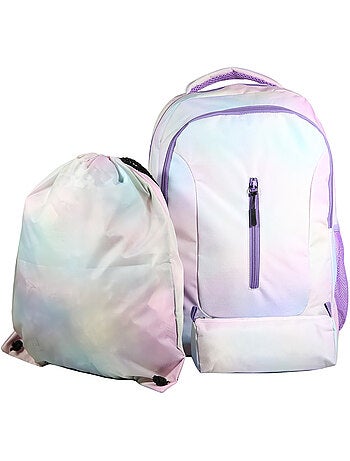 Bagtrotter set de sac à dos, sac gym et trousse bagtrotter multicolore tie and dye