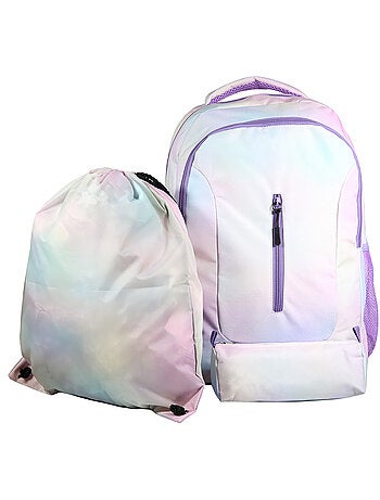 BAGTROTTER Set de sac à dos, sac gym et trousse Bagtrotter Multicolore Tie and Dye