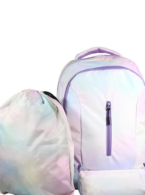 BAGTROTTER Set de sac à dos, sac gym et trousse Bagtrotter Multicolore Tie and Dye - Kiabi