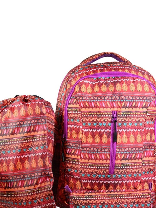 BAGTROTTER Set de sac à dos, sac gym et trousse Bagtrotter Rouge Attrape-rêve - Kiabi
