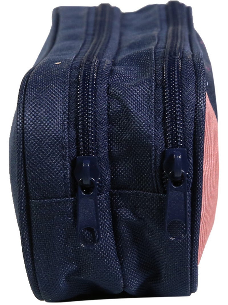 BAGTROTTER Trousse scolaire 2 compartiments Cybel Cheval Licorne Bleu Bleu - Kiabi