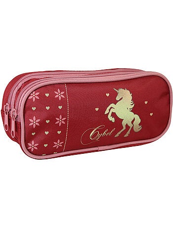 Bagtrotter Trousse scolaire 2 compartiments Cybel Rose