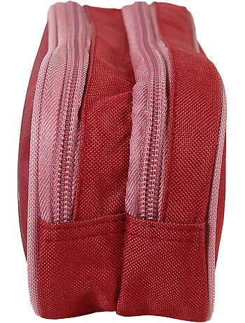 Bagtrotter Trousse scolaire 2 compartiments Cybel Rose