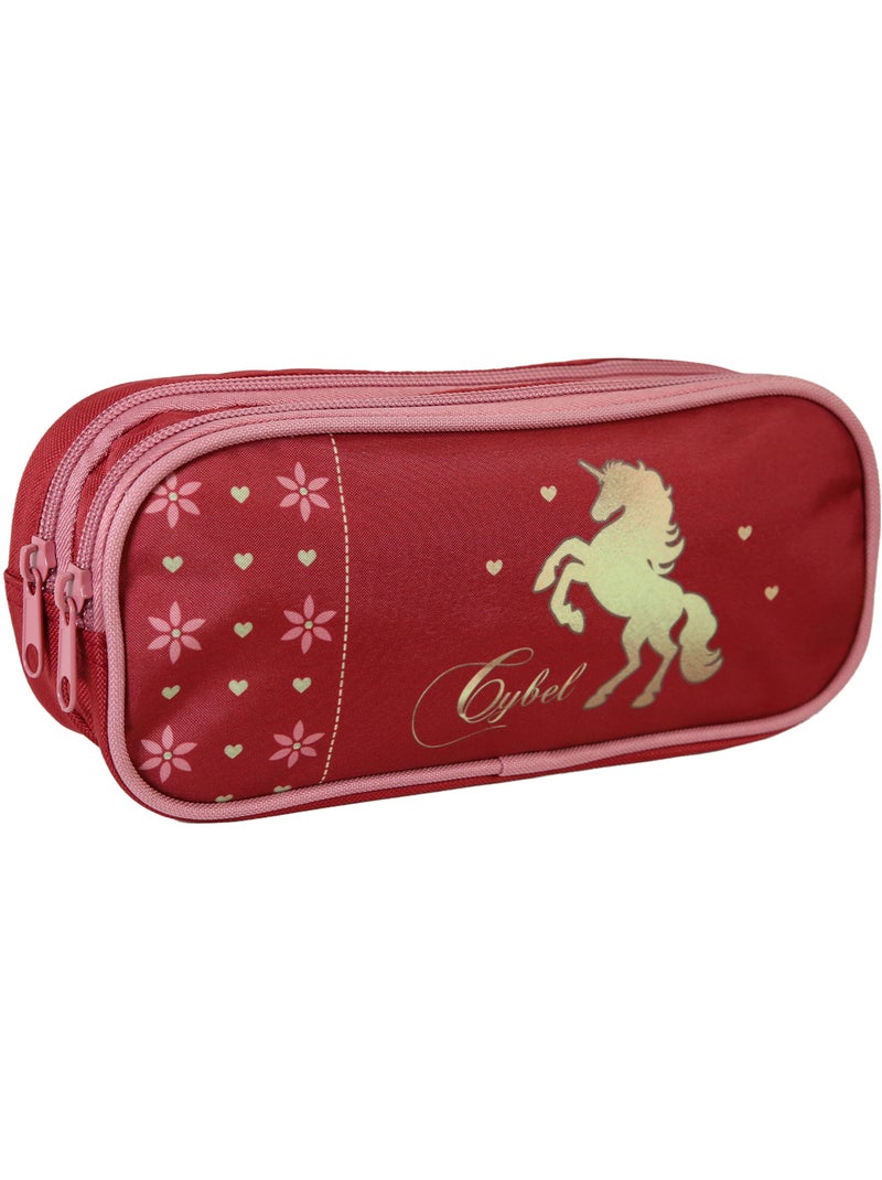 Bagtrotter Trousse scolaire 2 compartiments Cybel Rose Rose - Kiabi
